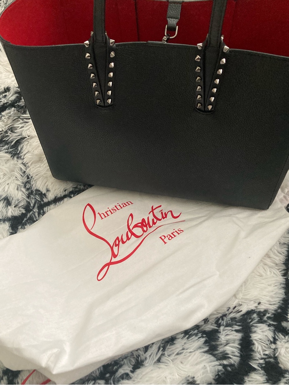 NWOT Christian Louboutin Cabata Tote Bag black with pouch - Picture 16 of 16